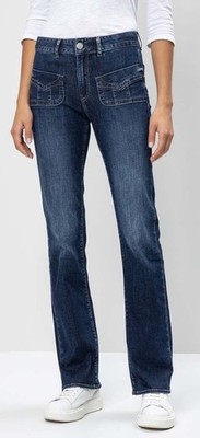 Herrlicher Damen Jeans Lucky20 Bootcut High Waist Blau Stretch Denim W33/L30