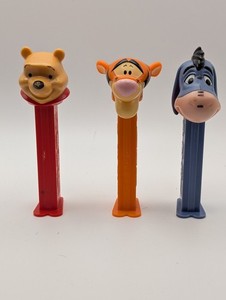 Vintage Winnie the Pooh Pez Dispensers Tiger Eeyore Pooh Lot of 3