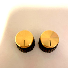 Marshall Style Gold Guitar Amp Adjustment Knobs For Replacement or DIY 2 Pack