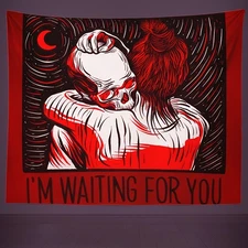 HOME/1PC Blacklight Tapestry Red Series Style Room Decoration Aesthetics Hanging