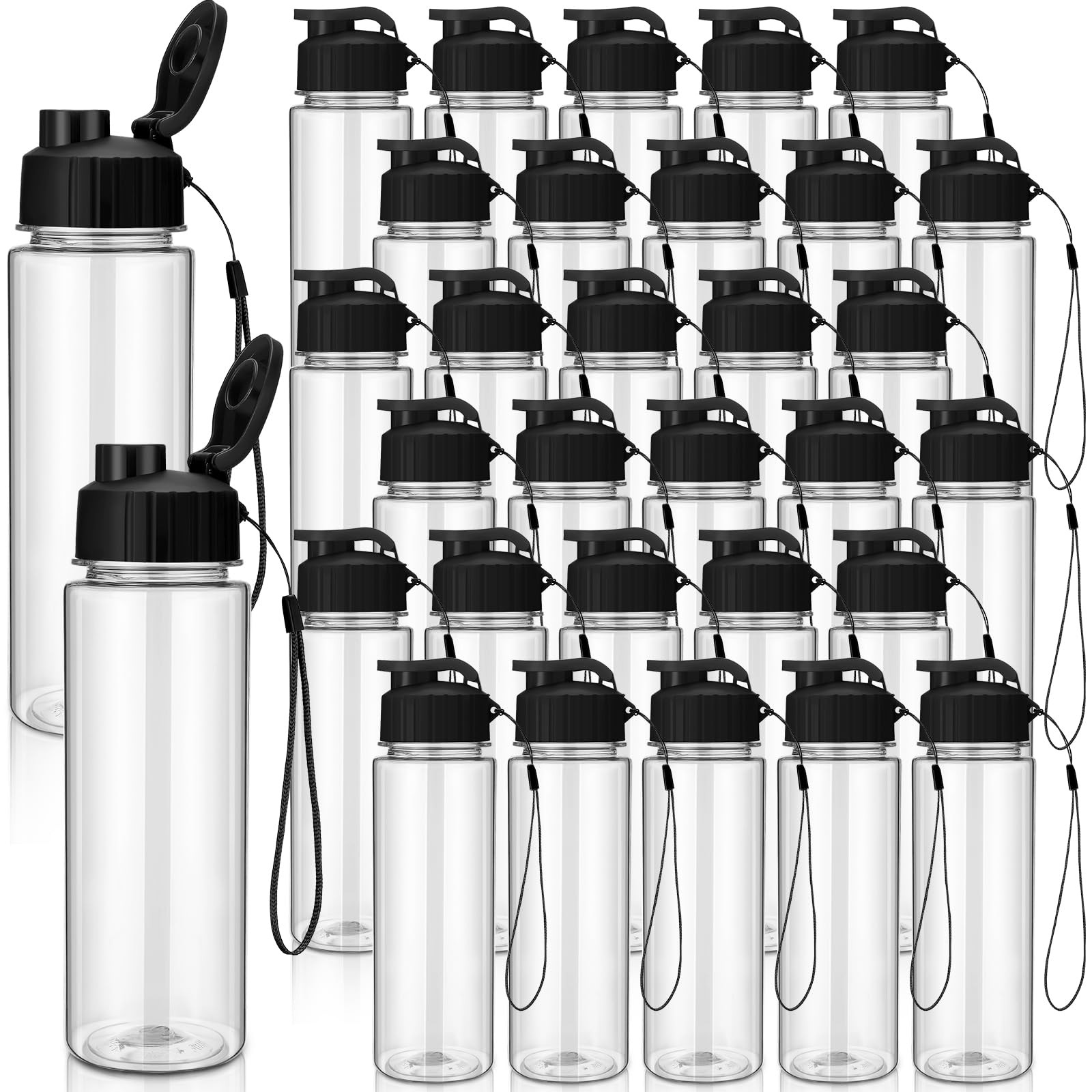 Bulk 17 Oz Plastic Sports Water Bottles Bulk With Hand...