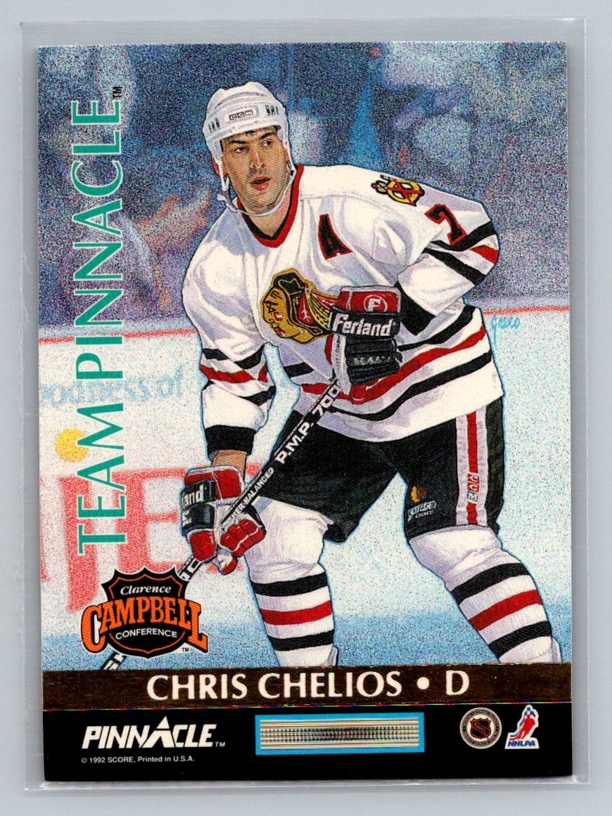 1992-93 Pinnacle Team Pinnacle #2 Ray Bourque Chris Chelios NHL