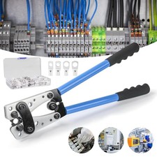 Crimpzange Kabelschuhzange Aderendhülsen Kabelschuh Set Presszange Crimp 6-50mm²