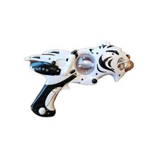 Super Spinner White Tiger Blaster Toy Ray Gun TESTED WORKS