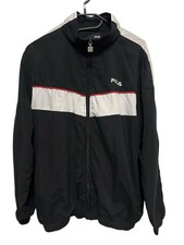 Fila Herren Trainingsjacke Gr. M Schwarz Weiß Rot