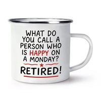 Gift Base Retired Enamel Becher Tasse Spruch Lustig