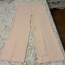 Veronica Beard Pink Blush High Rise Wide Leg Cropped Pants - Size 10 - NWOT