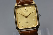[Near MINT] SEIKO Dolce 7731-5110  27mm Gold Dial Quartz Men's Watch From JAPAN
