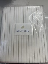  375 Matouk Italy NWT CK King Fitted 17  Amalfi Cotton Percale DUNE