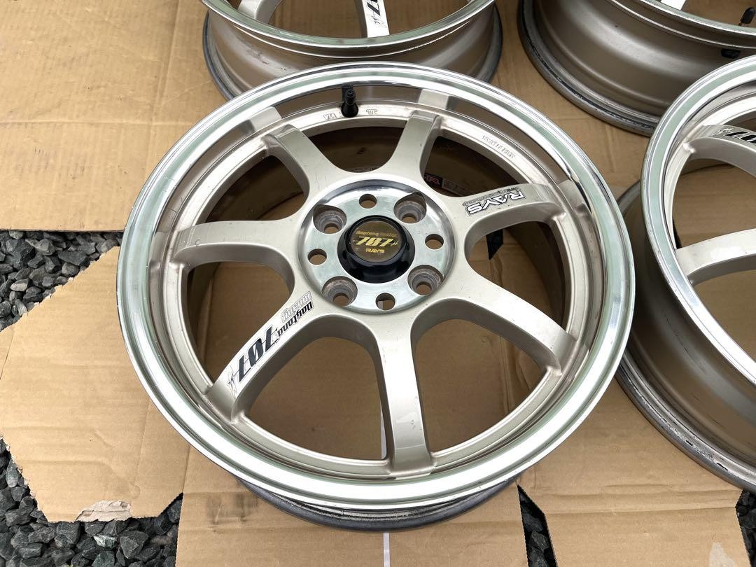 RAYS　4本セット　15インチ5.5J 100ピッチ　4穴　限定ホワイトカラー 15×5.5J +44 4/100 VOLK RACING TE37ソニックSL (PG) レイズ 15