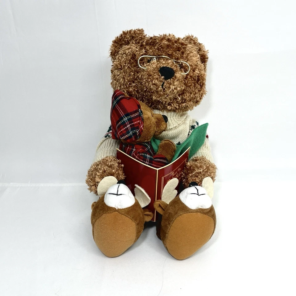Avon Story Telling Bear & Kid Plush Twas The Night Before Christmas 2006 Video - Image 2 of 4
