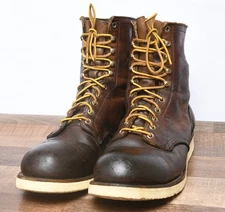 Red Wing USA Steel Toe Oiled Leather Biker Work Logger Boots Men's Sz 12 B