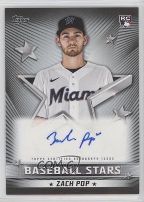 2022 Topps Series 1 Baseball Stars Black 102/199 Zach Pop Rookie Auto RC 00gy