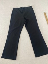 Adrianna Papell Dress Pants Womens 8 Black Stretch Flat Front Career Trousers