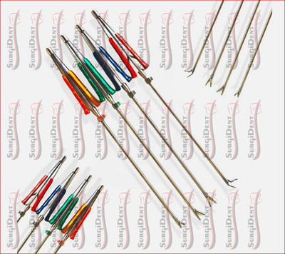 Forceps & Needle Holder Set Cardiac Surgery Valve XS MICS Knot Pusher, Scissors,