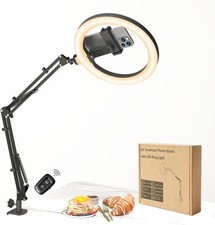 10" LED Ring Light with Phone Stand, Dimmable, Multi-Angle for Streaming  Photo