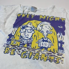 Vintage 90s They Might Be Giants Tour 1990 Gary Panter T-shirt Brockum Men Xl