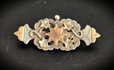 Antique Victorian Sterling Silver & Gilt Brooch William Light 1897 Birmingham