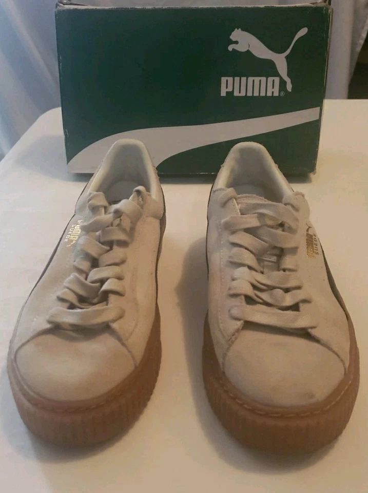 PUMA Women's Suede Core Platform Whisper White Puma Shoes Sneakers US 7 - Image 3 of 4