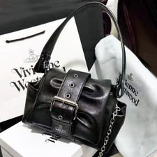 Vivienne Westwood Hazel Treasure Handbag Leather Black outlet F/S JP DDP 