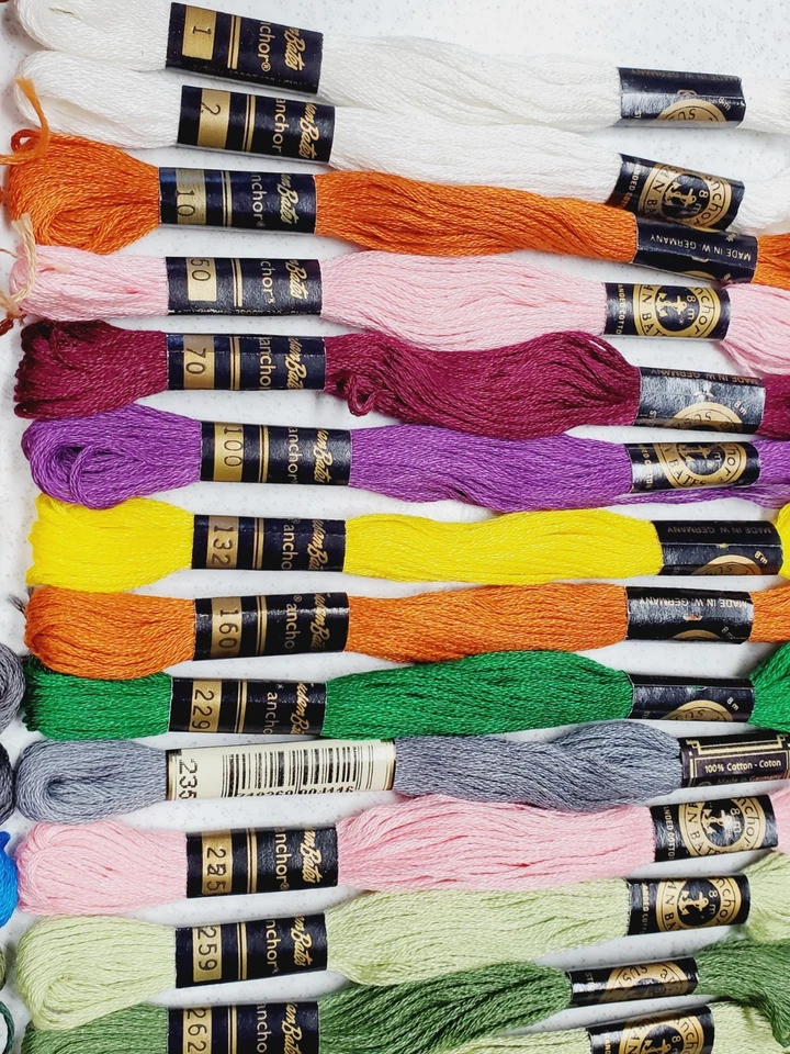 40 Anchor Embroidery Floss Lot of 40 Different Colors Full Skeins C - Image 2 of 4