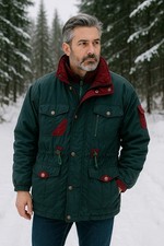 Vintage Washington Post Ltd Nylon Parka Jacket XL Green Red Ski Coat 80 90s Gorp
