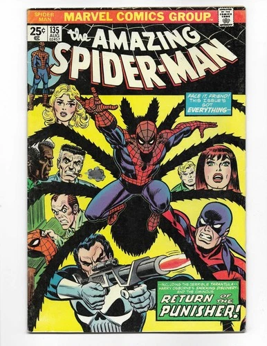 Amazing Spider-Man 135 1974 Marvel Comics VG/F 5.0 2nd App Punisher Tarantula