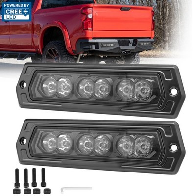 2X For Toyota Tundra 8'' Flush Mount Cree LED Light Bar Spot Pods Driving Reverse