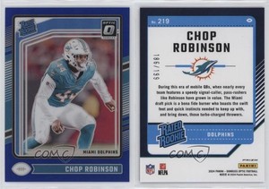 2024 Panini Donruss Optic Rated Blue Prizm /199 Chop Robinson #219 Rookie RC