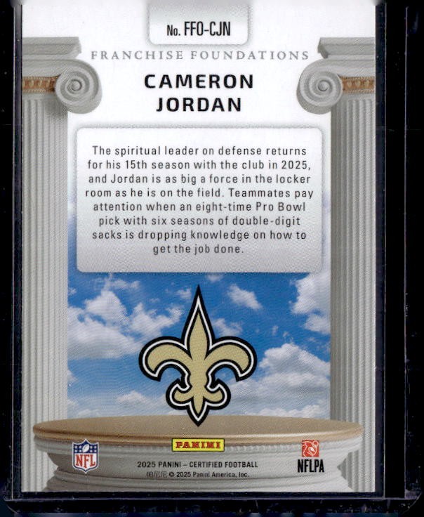 2025 Panini Certified Cameron Jordan Franchise Foundations Mirror Pink /199 thumbnail 2