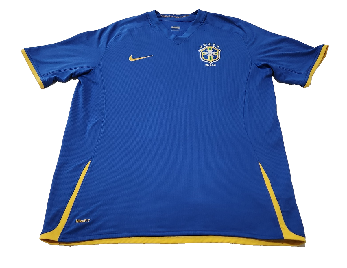Brazil Nike Away 2008-2010 Football Shirt Soccer Jersey Size Large