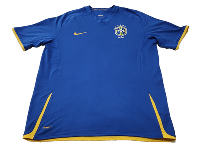 Brazil Nike Away 2008-2010 Football Shirt Soccer Jersey Size Large