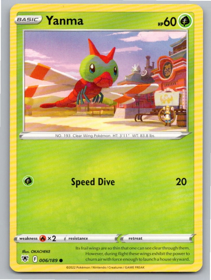 2022 POKEMON YANMA ASTRAL RADIANCE 006/189 C NM A82713 FREE S&H