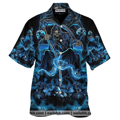 Men8217s Hawaiian Shirts Skull Love Darkness Grim Reaper Hawaiian Shirt 8211 For