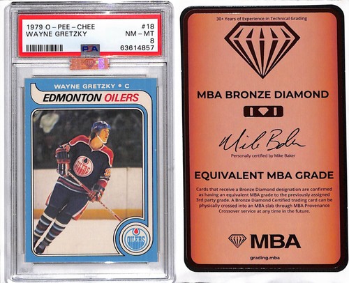 1979-80 O-Pee-Chee - Wayne Gretzky #18 (RC) PSA 8 MBA Bronze Diamond