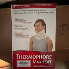 Battle Creek Thermophore MaxHeat Moist Heat Electric Heating Pad White Auto Off