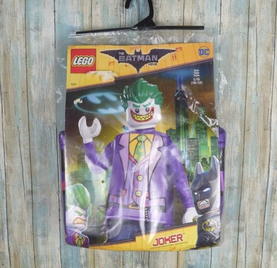 New LEGO Batman Movie The Joker Halloween Costume Kids Size L/G (10-12) Disguise