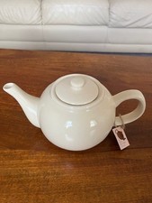 The Old  Pottery Company Traditional Teapot In Ivory; New
