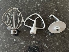 Kitchenaid Mixer Artisan Attachments Paddle Beater Dough Hook Whisk Set of 3
