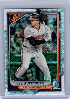 Adley Rutschman 2024 Bowman Chrome Baltimore Orioles #52 Mojo Refractors BB80