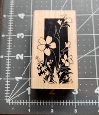 inkadinkado rubber stamps Flower Shadow leaves flower EUC Comb ship B15