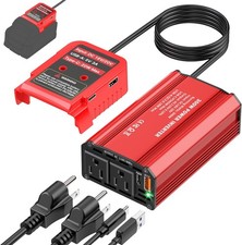 300W Power Inverter Compatible with Milwaukee M18 Battery - DC 18V to AC 110V Ba