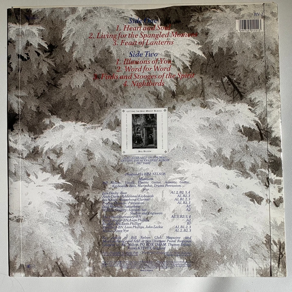 Bill Nelson - LIVING FOR THE SPANGLED MOMENT 1986 UK 12" Portrait Vinyl LP NM/NM Foto 2 de 4