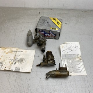 restposten konvolut Irvine Magnum Rc Flugzeug Motor mit Auspuff Ersatzteile Reparaturen