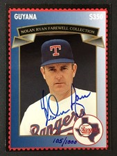 1994 SSCA Guyana Nolan Ryan Farewell Collection Premium Ed AUTO /1000 HOF MINT