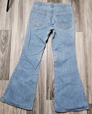VTG 77' Levi s 684-0217 Light Wash Bell Bottom Talon Zip 100 Cotton Jeans 32x31