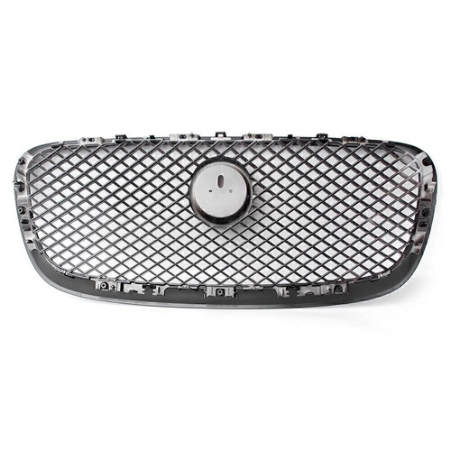 Parrillas superiores delanteras rejilla de malla con emblema ajuste Jaguar XF XFR 2012-2014 negro brillante - Imagen 5 de 8