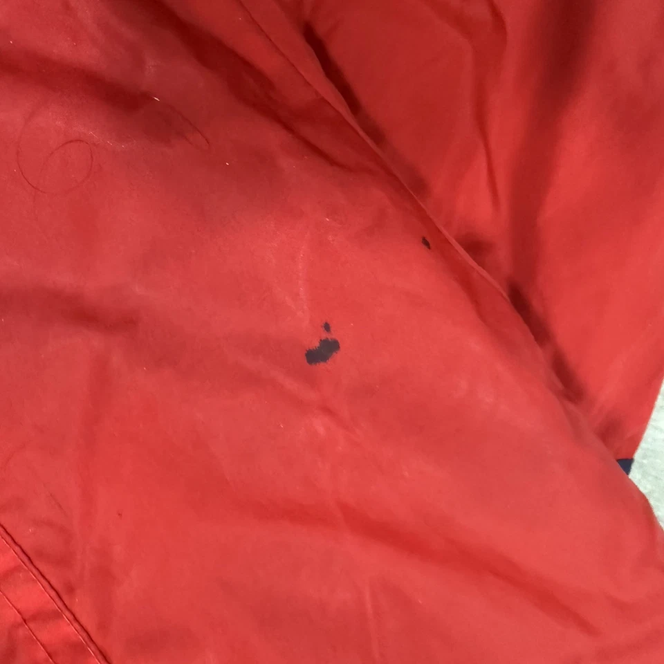 De Colección Tommy Hilfiger Chaqueta Para Hombres 2XL Rojo Azul Logo Nylon Cremallera Cortavientos Años 90 Foto 3 de 4