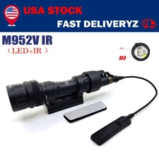 Tactical M952V IR Light Infred &LED White Light 500 Lumens Flashlight QD Rail US