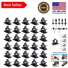 Nylon Adjustable Cable Clips: 30 Pcs Self-Adhesive Organizers for Home Use